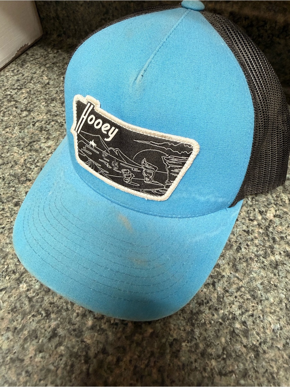 Hooey Bright Blue Front Trucker Cap with Black Mesh